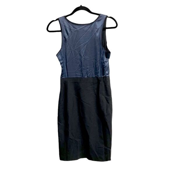 BANANA REPUBLIC Wool Silk Sleeveless Mini Dress Blue Black 4 - Picture 3 of 4